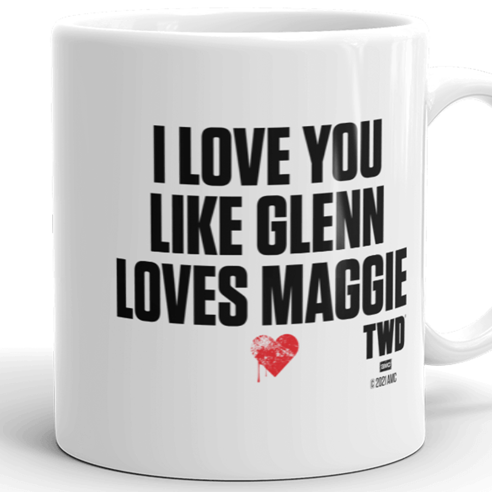 The Walking Dead Glenn Loves Maggie White Mug