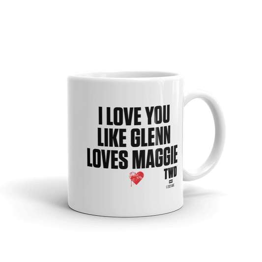 The Walking Dead Glenn Loves Maggie White Mug