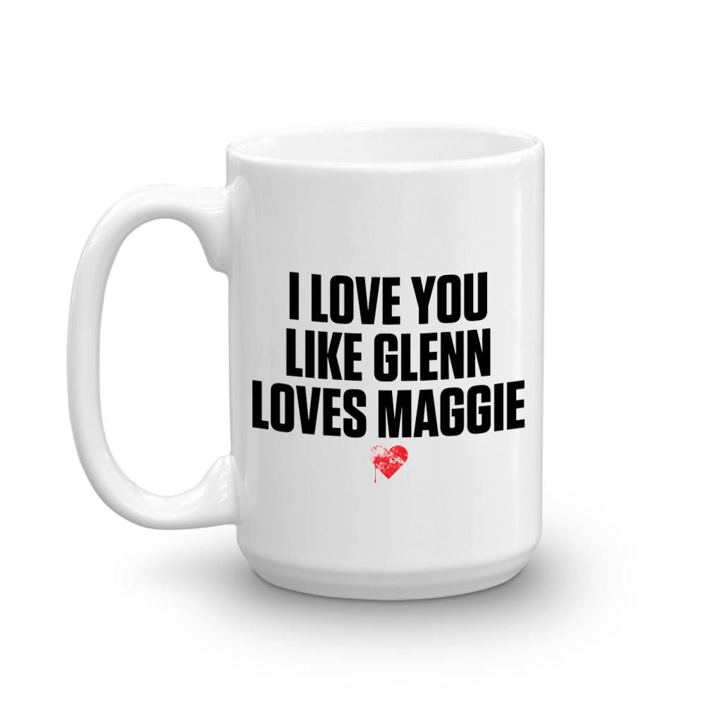 The Walking Dead Glenn Loves Maggie White Mug