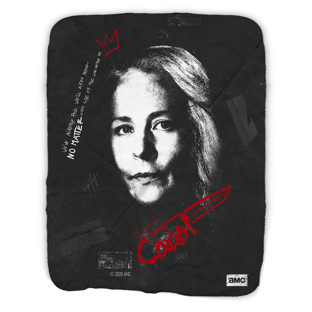 The Walking Dead Carol Graffiti Sherpa Blanket