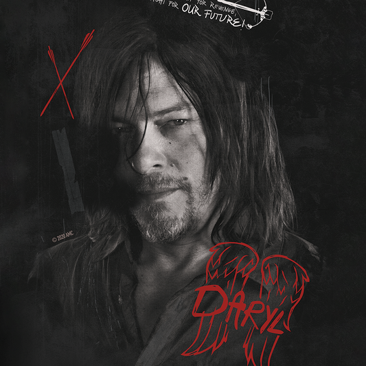 The Walking Dead Daryl Graffiti Premium Satin Poster-2