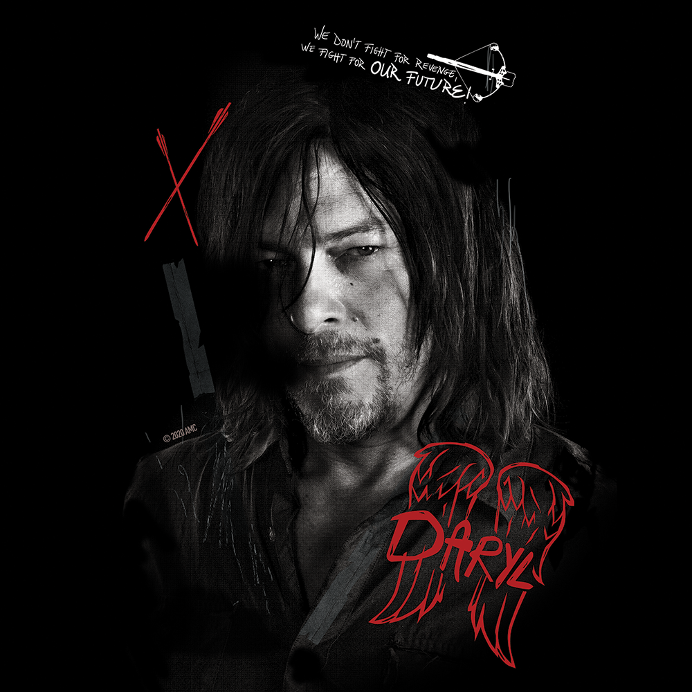 The Walking Dead Daryl Graffiti Throw Pillow