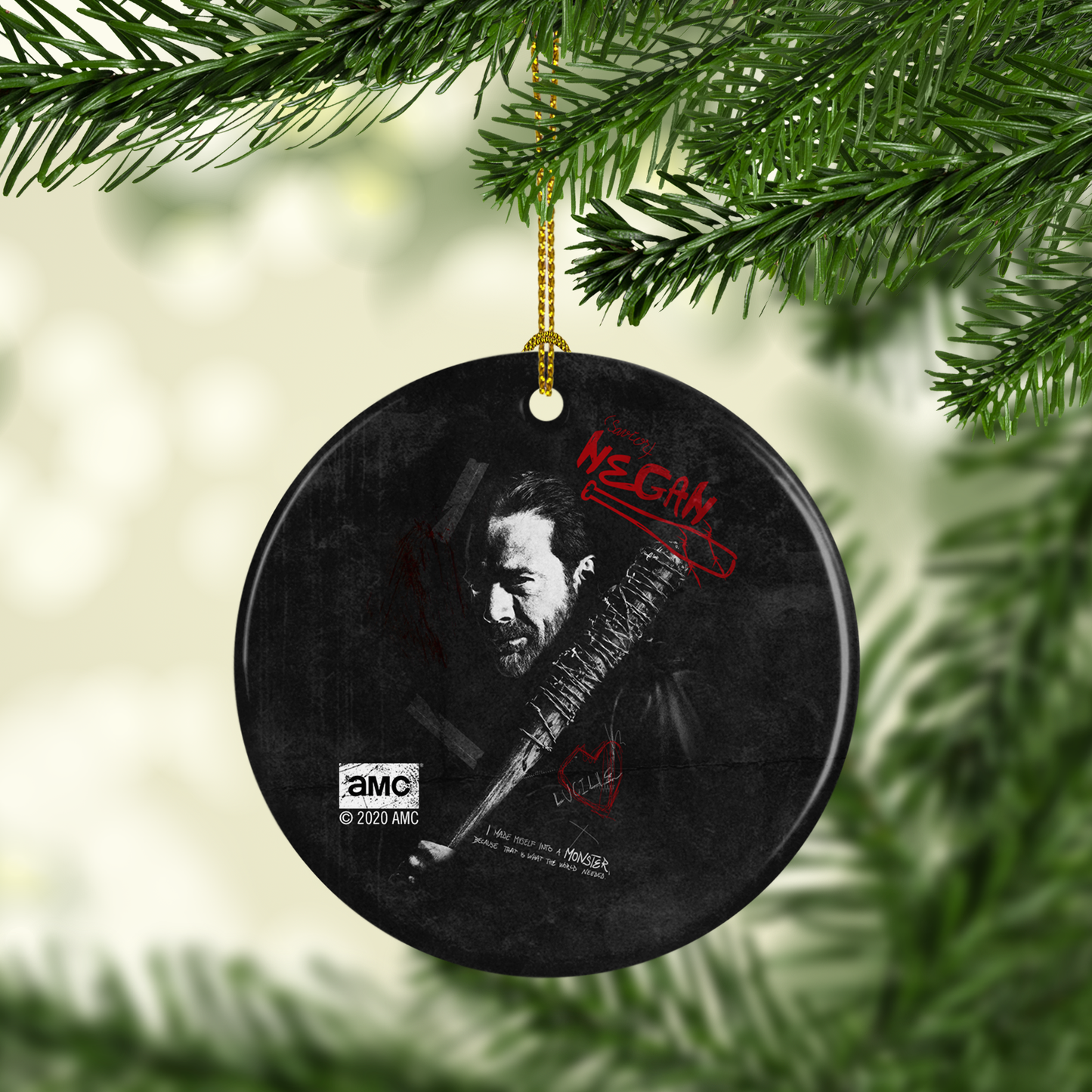 The Walking Dead Negan Graffiti Double-Sided Ornament