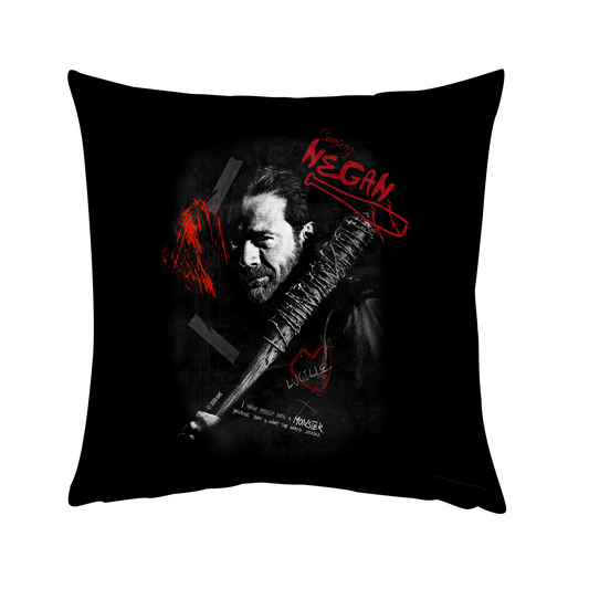 The Walking Dead Negan Graffiti Throw Pillow-0