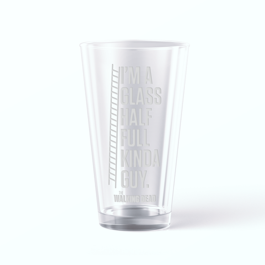 The Walking Dead Glass Half Full Laser Engraved Pint Glass-0