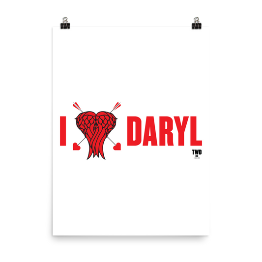 The Walking Dead I Heart Daryl Premium Satin Poster-0