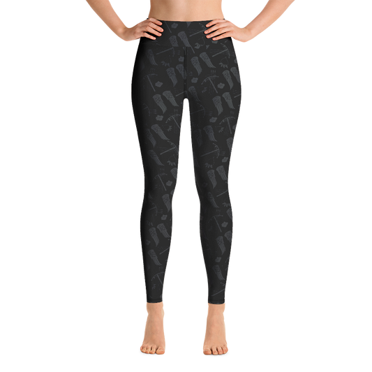 The Walking Dead Icons Women's All-Over Print Yoga Leggings-0