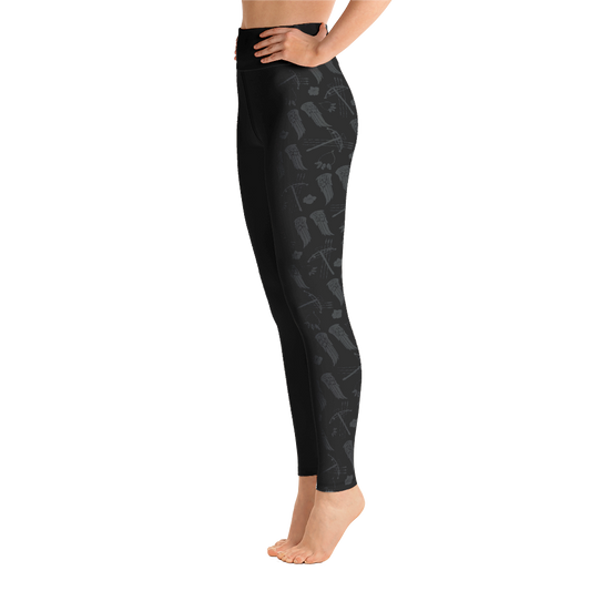 The Walking Dead Icons Women's All-Over Print Yoga Leggings-4