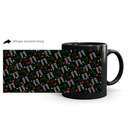 The Walking Dead Icons Holiday Black Mug-0