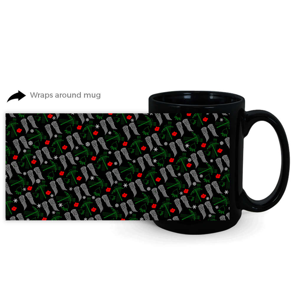 The Walking Dead Icons Holiday Black Mug