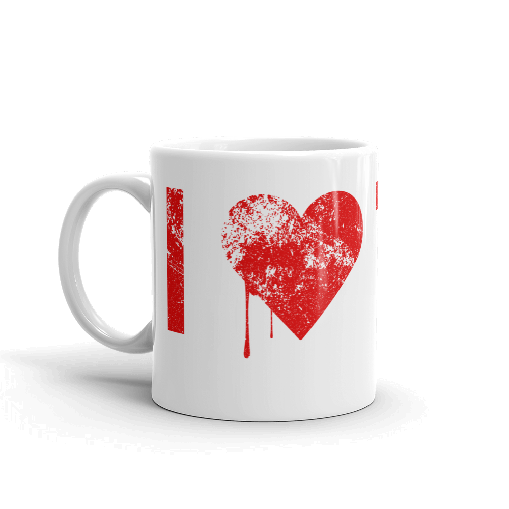 The Walking Dead I Heart TWD White Mug