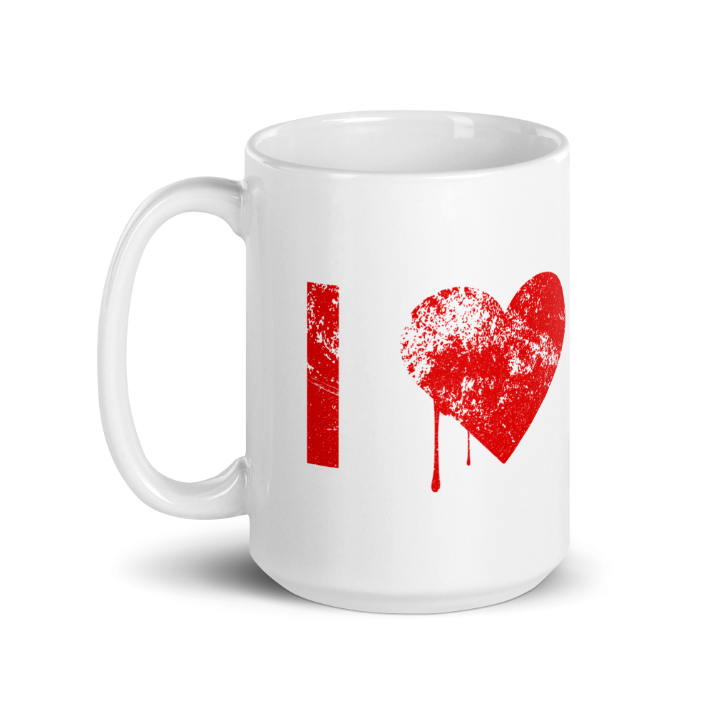 The Walking Dead I Heart TWD White Mug