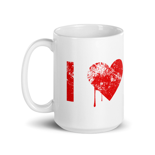 The Walking Dead I Heart TWD White Mug-3