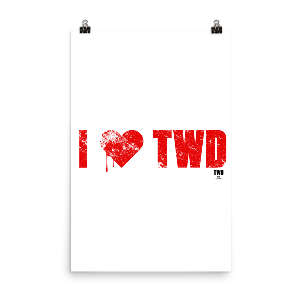 The Walking Dead I Heart TWD Premium Satin Poster