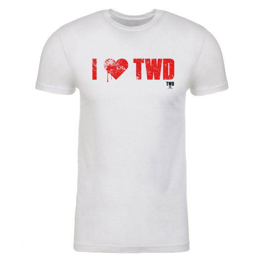 The Walking Dead I Heart TWD Adult Short Sleeve T-Shirt-0