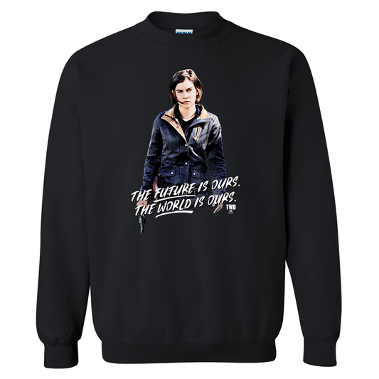 The Walking Dead Maggie The World Is Ours Fleece Crewneck Sweatshirt-0