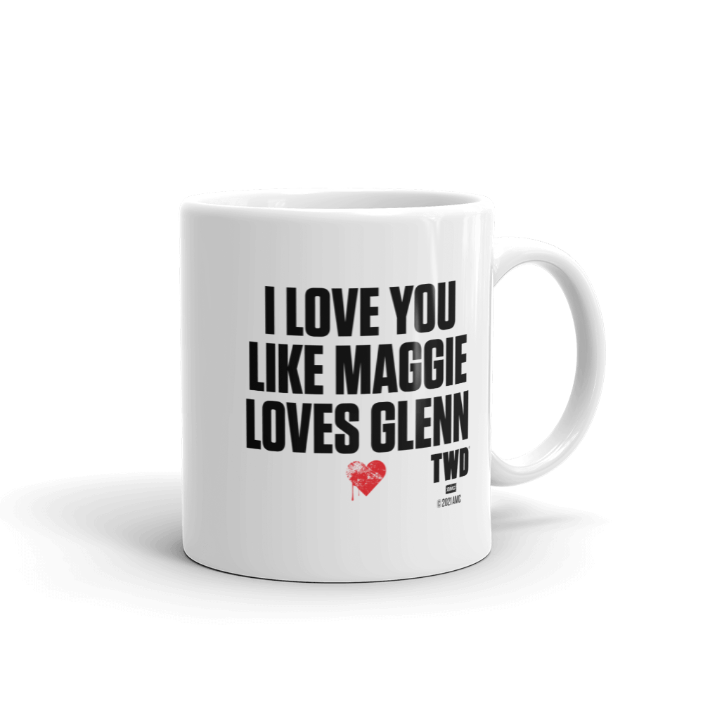 The Walking Dead Maggie Loves Glenn White Mug