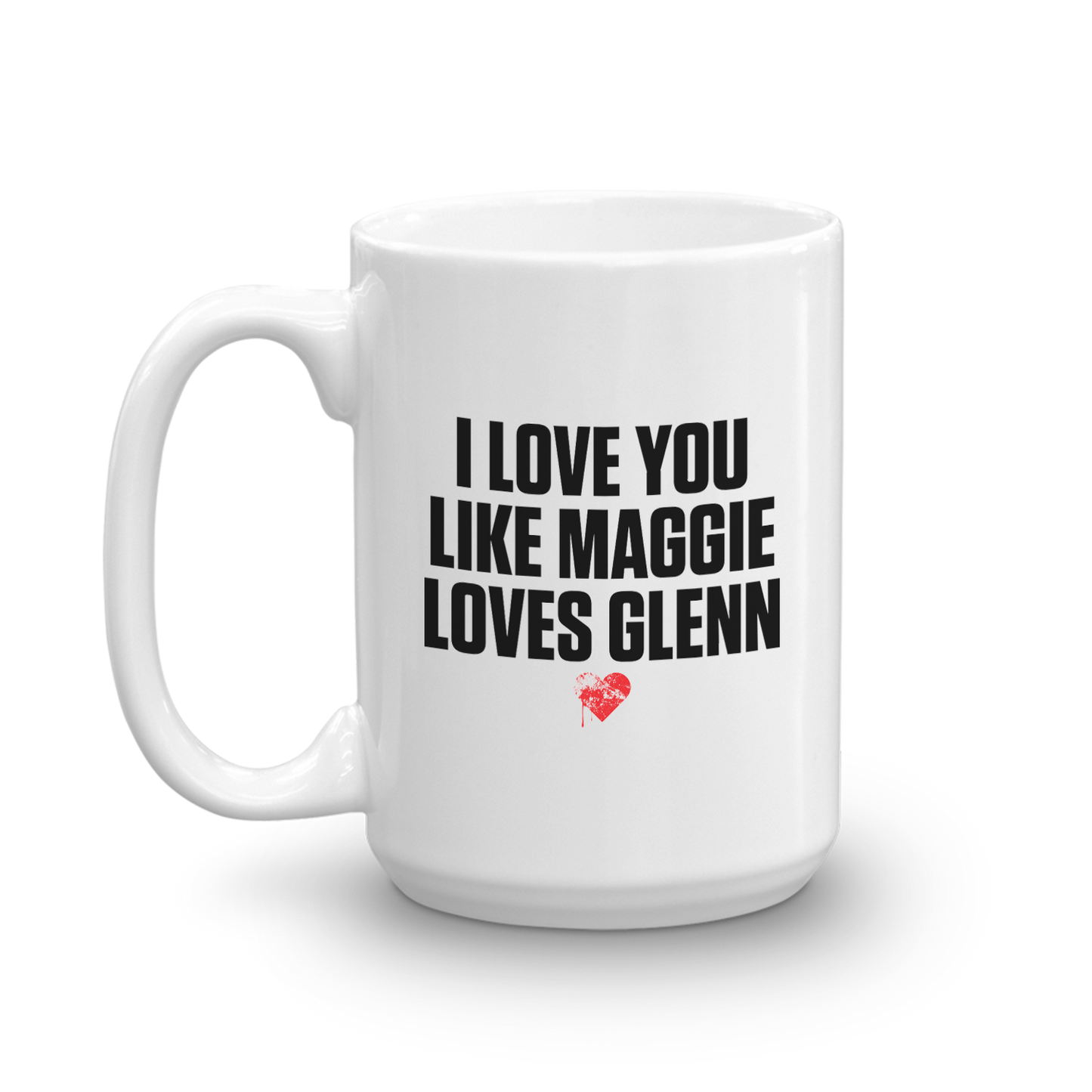 The Walking Dead Maggie Loves Glenn White Mug