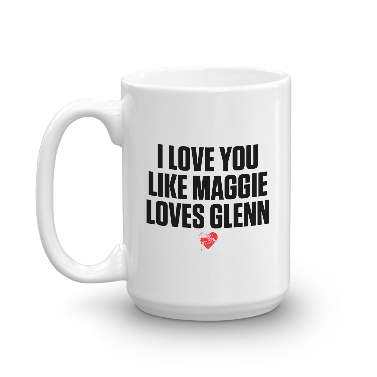 The Walking Dead Maggie Loves Glenn White Mug