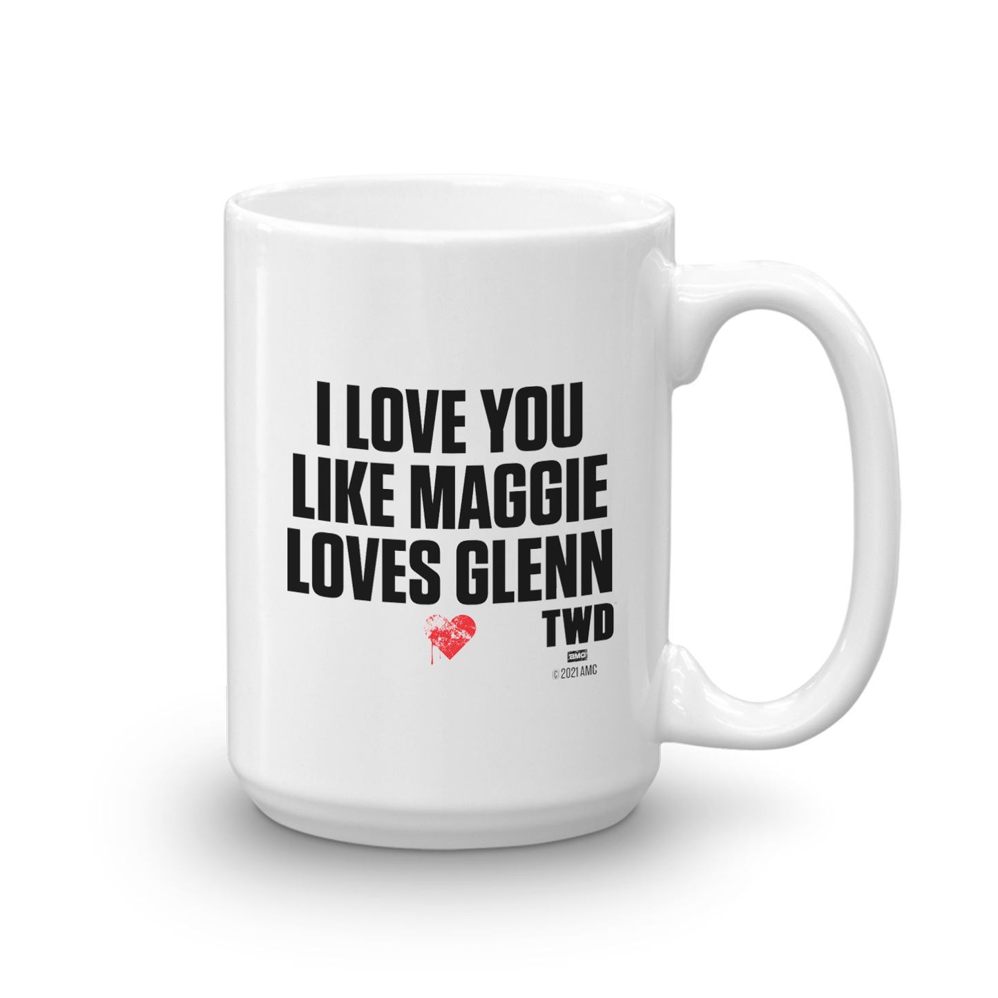 The Walking Dead Maggie Loves Glenn White Mug