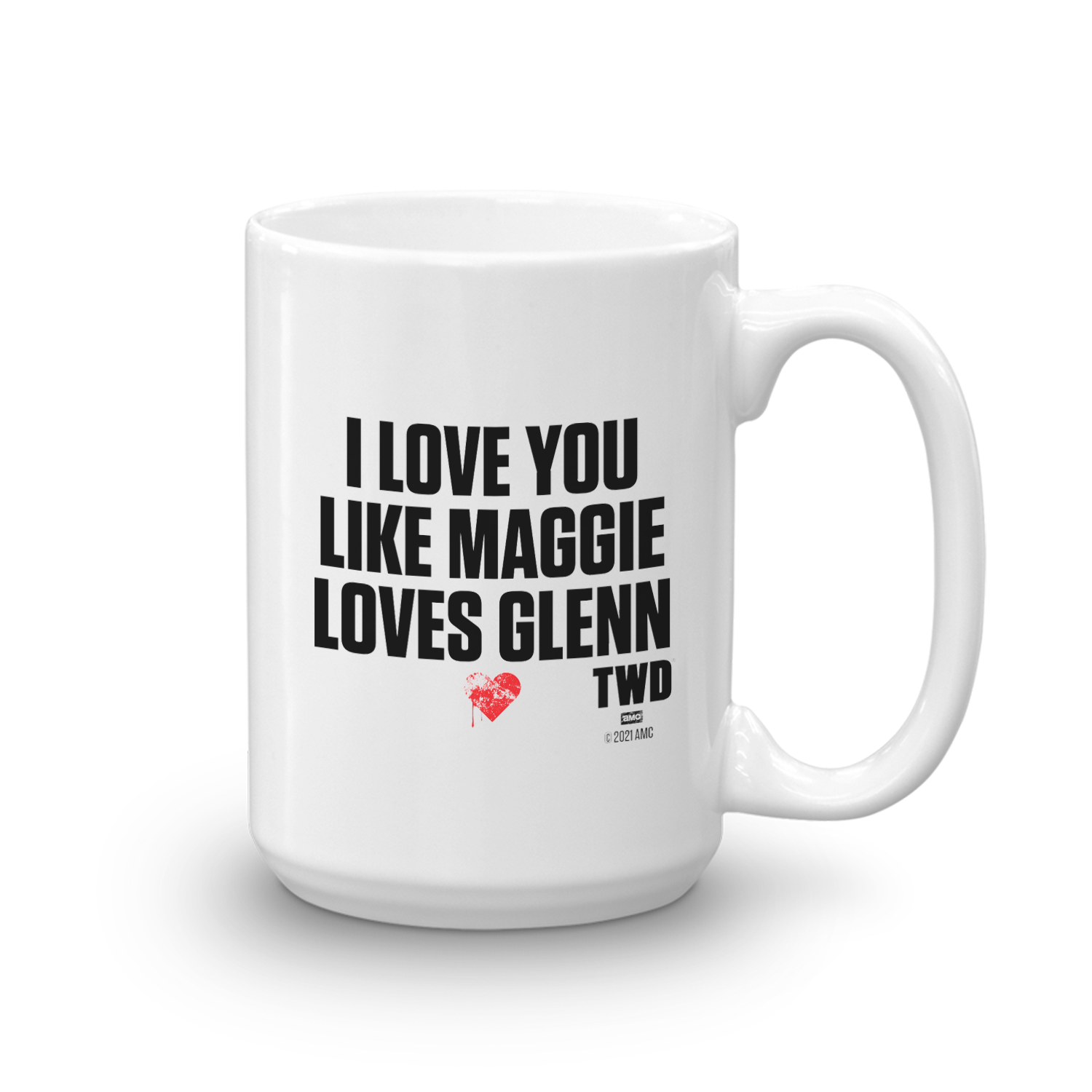 The Walking Dead Maggie Loves Glenn White Mug