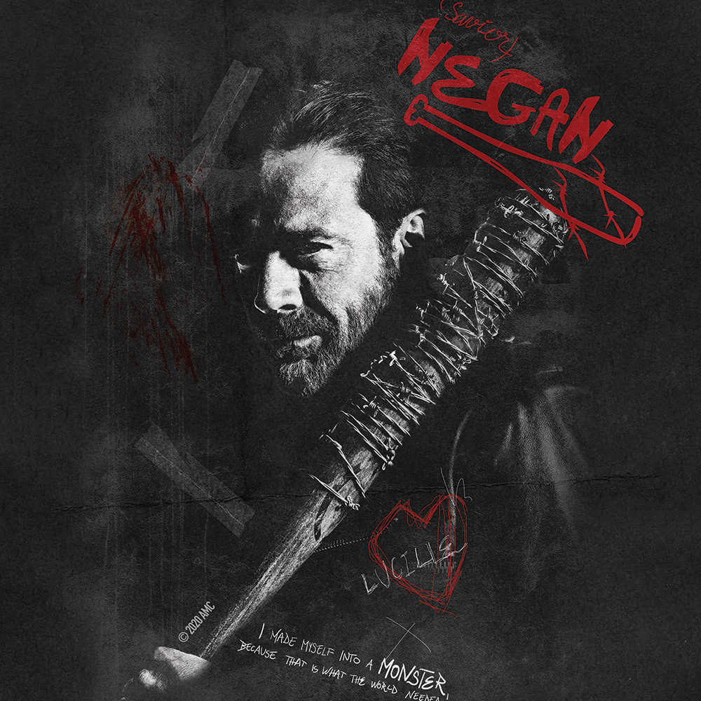 The Walking Dead Negan Graffiti Premium Satin Poster