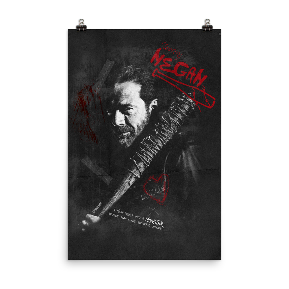 The Walking Dead Negan Graffiti Premium Satin Poster