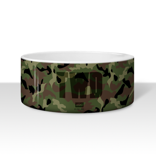 The Walking Dead Camo Logo Pet Bowl-0