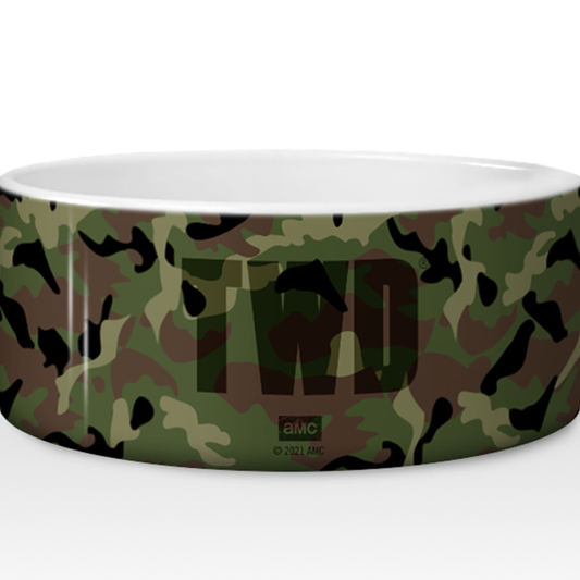 The Walking Dead Camo Logo Pet Bowl-1