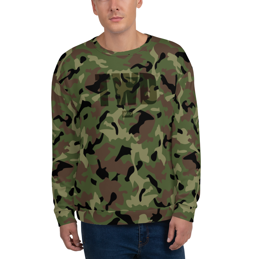 The Walking Dead Camo Logo Unisex Crew Neck Sweatshirt