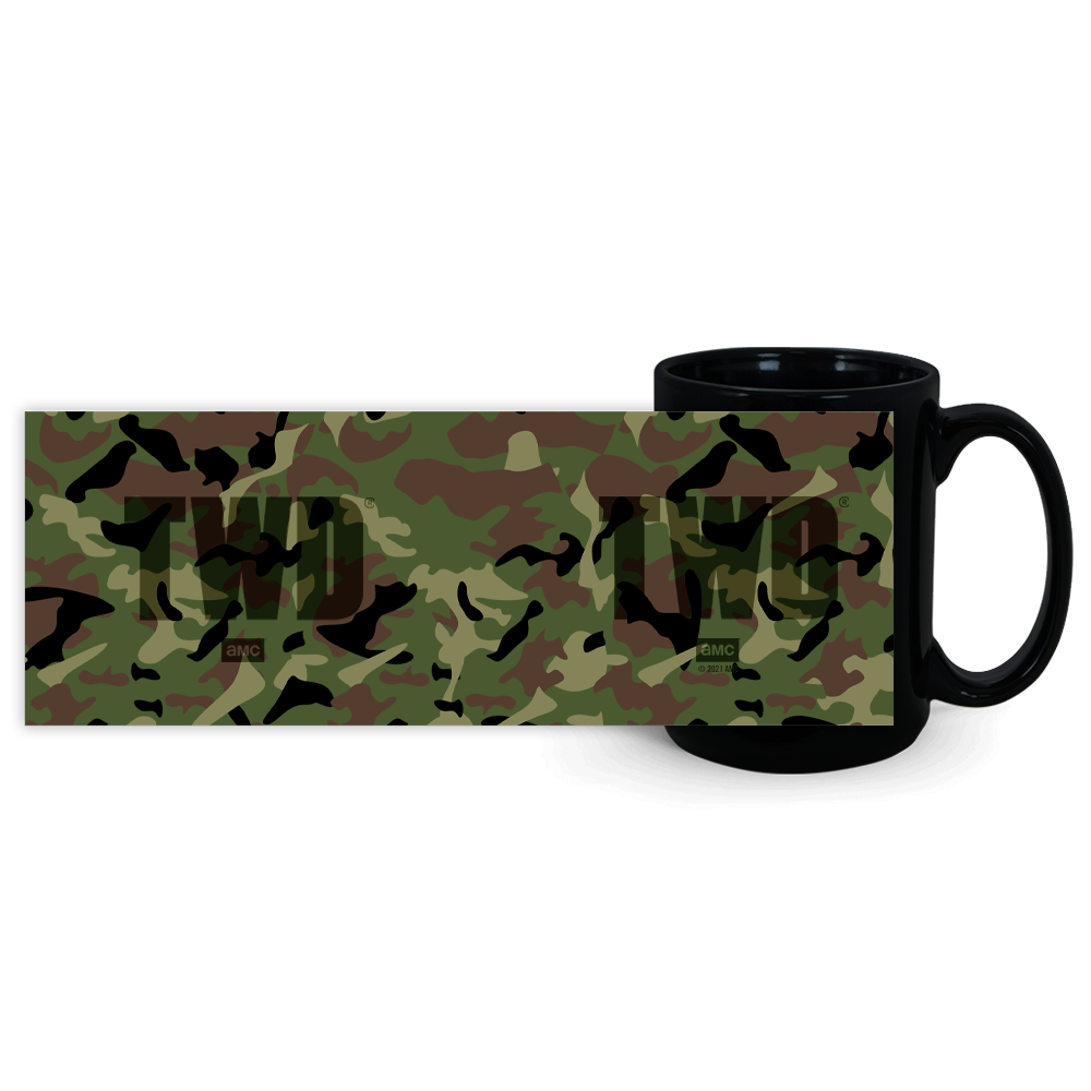 The Walking Dead Camo Logo Black Mug