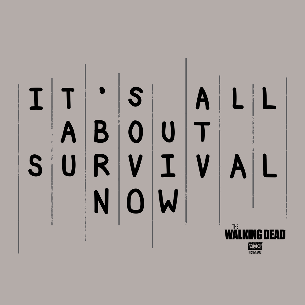 The Walking Dead Rick Season 5 Survival Quote Adult Short Sleeve T-Shirt