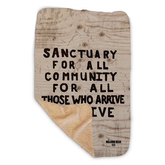 The Walking Dead Sanctuary For All Sherpa Blanket-0