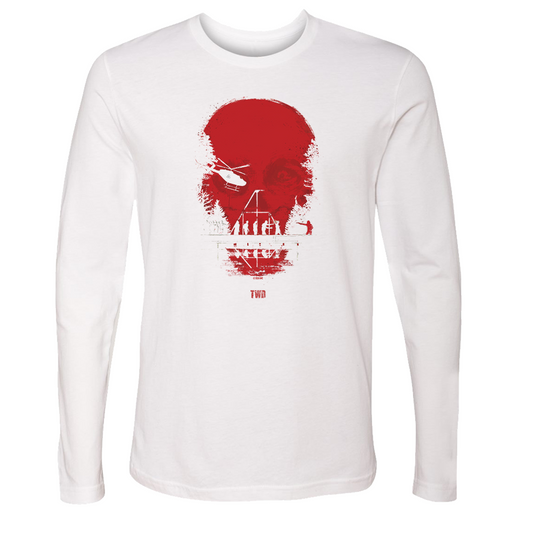 The Walking Dead Skull Adult Long Sleeve T-Shirt
