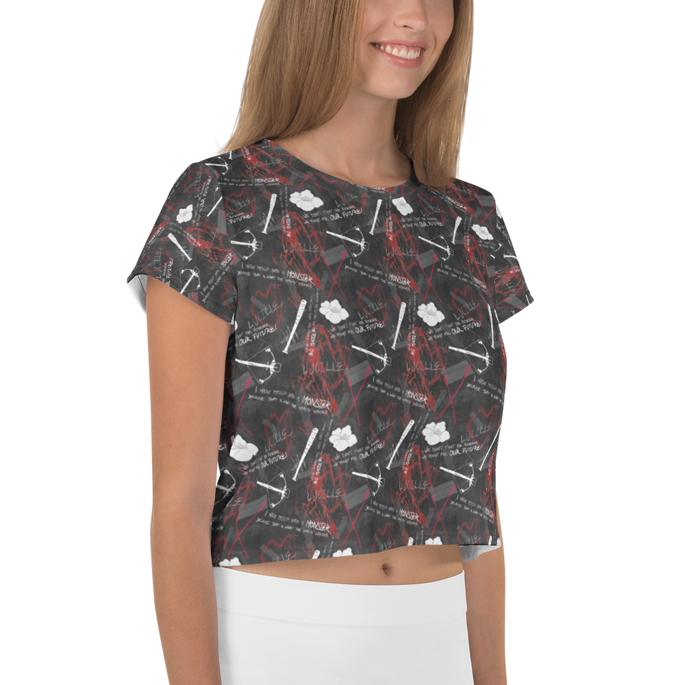 The Walking Dead Survival Women's All-Over Print Crop T-Shirt