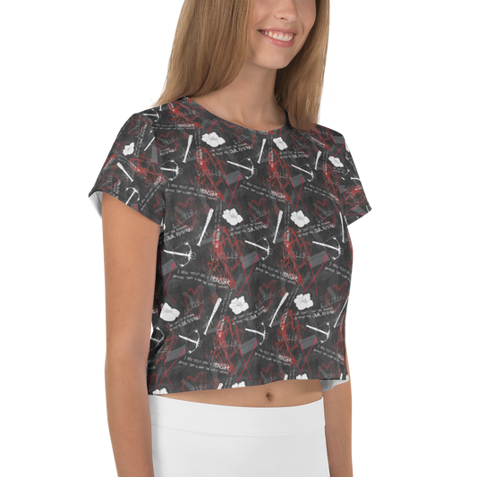 The Walking Dead Survival Women's All-Over Print Crop T-Shirt-3