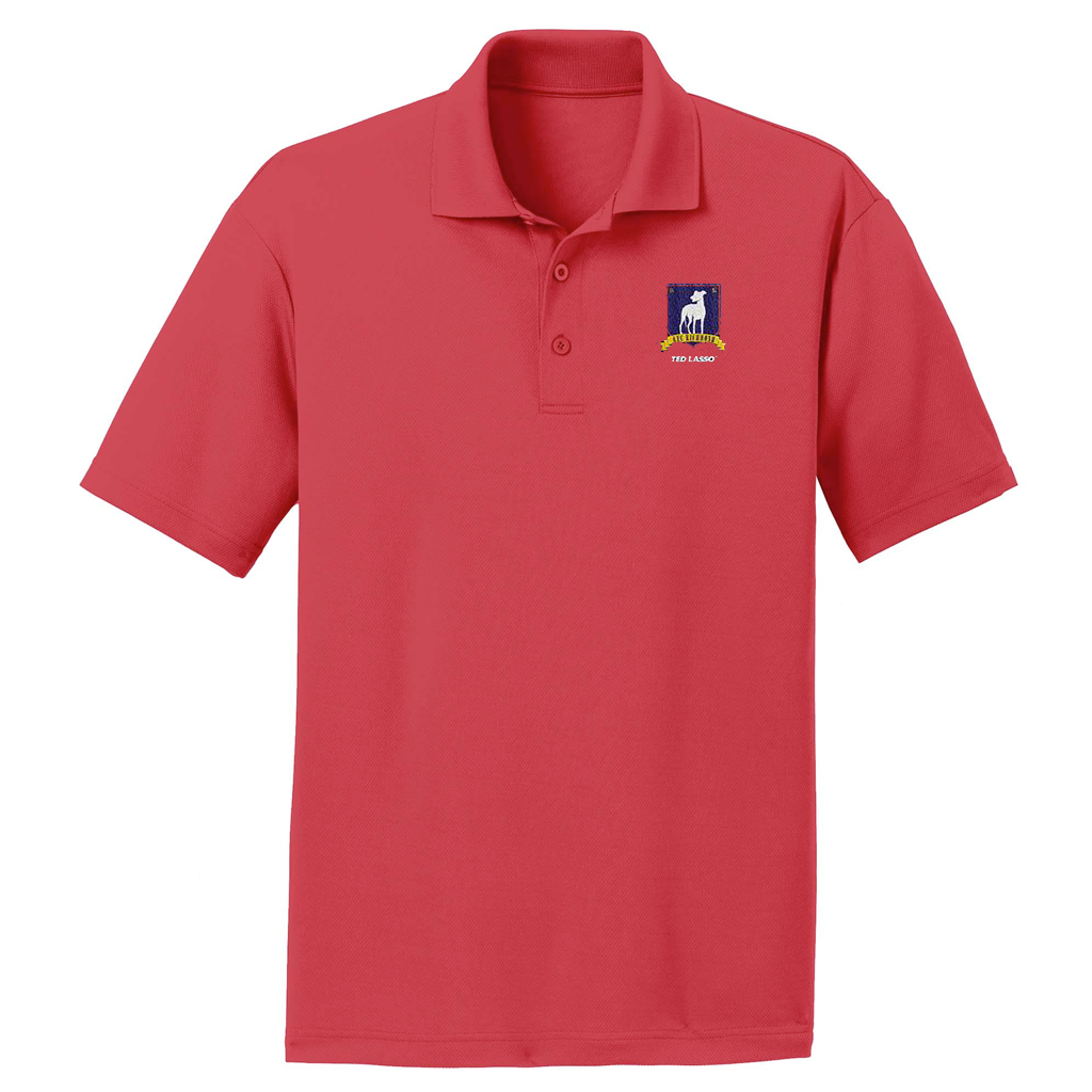 Ted Lasso A.F.C. Richmond Crest Men's Embroidered Polo Red