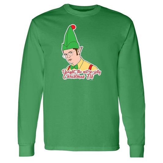 The Office Dwight Elf Adult Long Sleeve T-Shirt-4