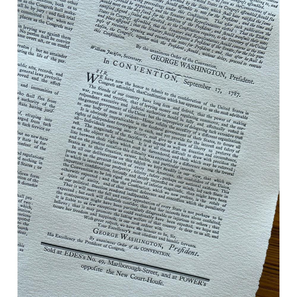 United States Constitution from the Printing Office