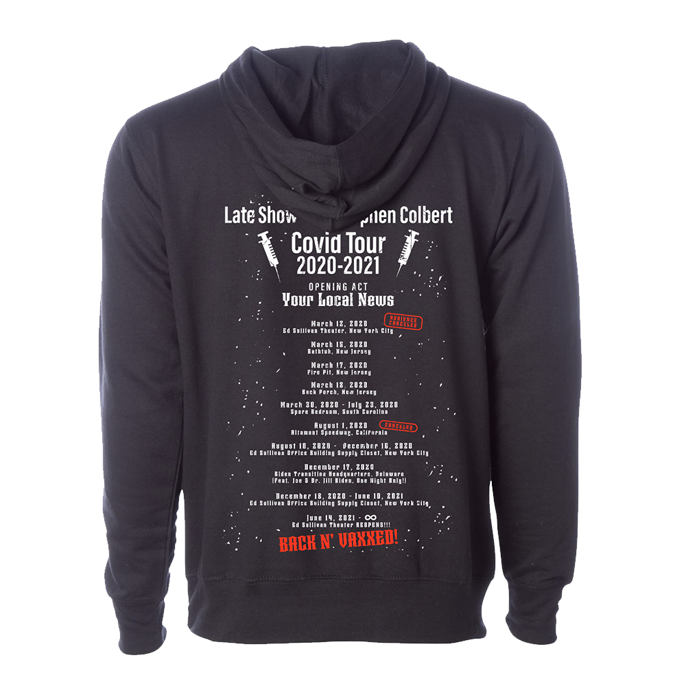 The Late Show with Stephen Colbert Covid Tour Hooded Sweatshirt | Official CBS Entertainment Store