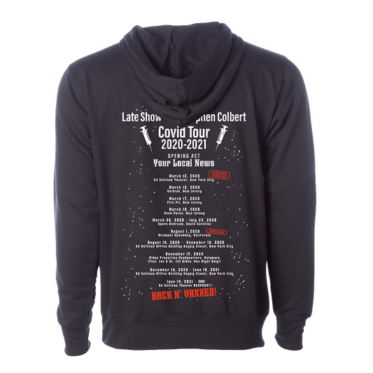 The Late Show with Stephen Colbert Covid Tour Hooded Sweatshirt | Official CBS Entertainment Store-1