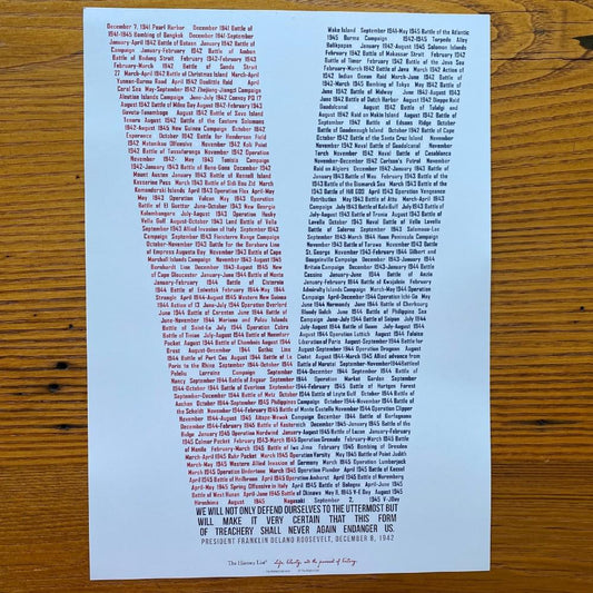 V-DAY Print with all the WWII battles listed-0