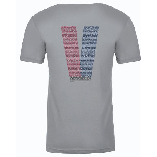 WWII V-Day T-Shirt with all US Battles Listed-0