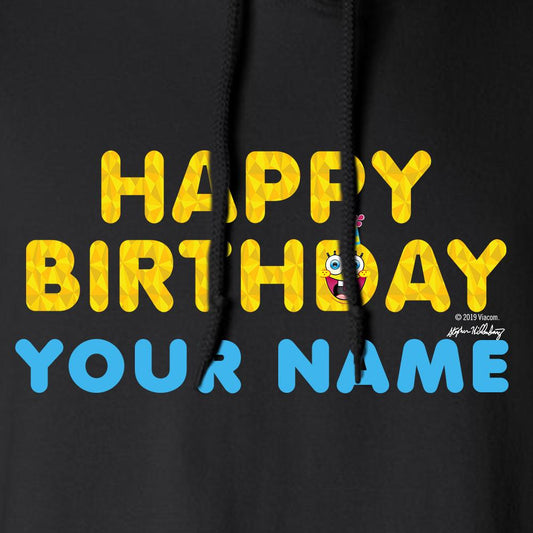 SpongeBob SquarePants Happy Birthday EmojiFleece Hooded Sweatshirt-1