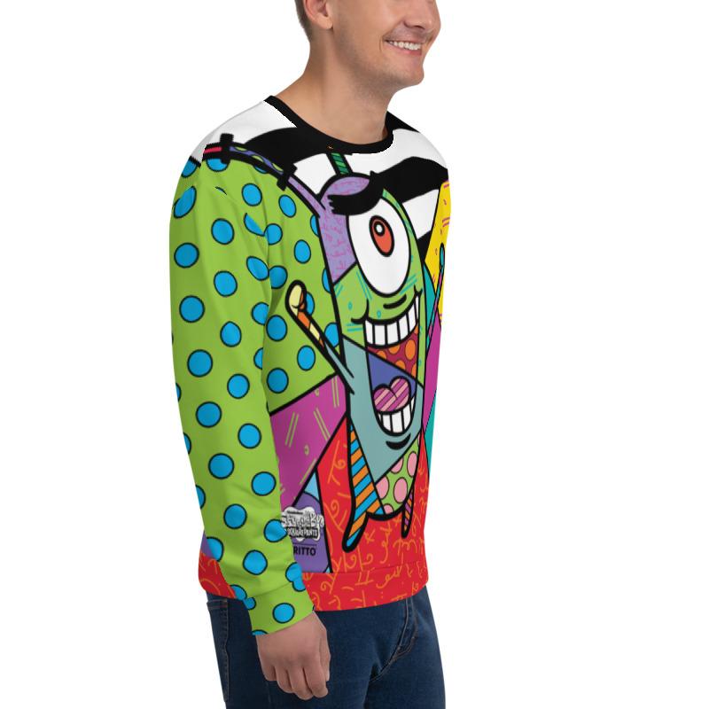 Plankton Britto Crew Neck Sweatshirt - SpongeBob SquarePants Official Shop