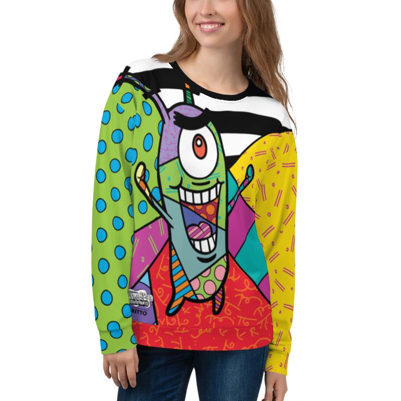 Plankton Britto Crew Neck Sweatshirt - SpongeBob SquarePants Official Shop