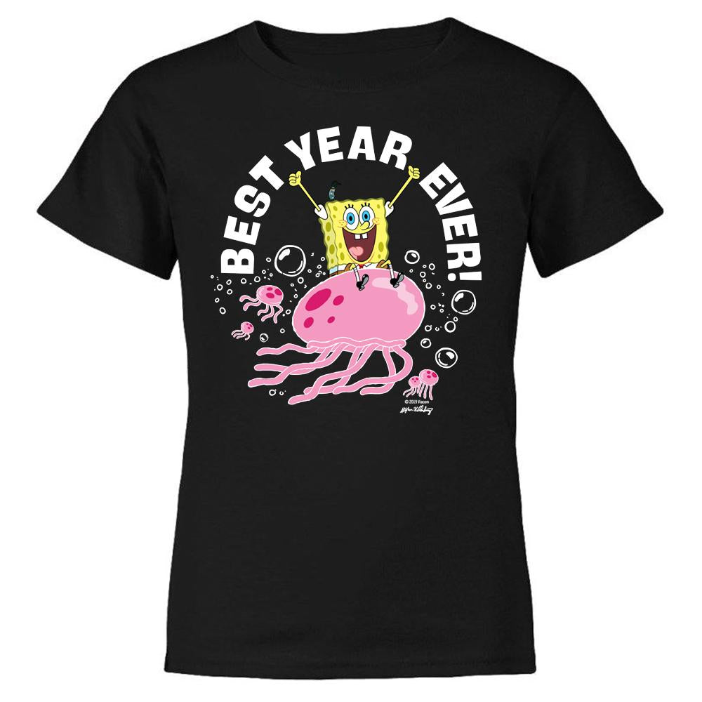 SpongeBob SquarePants Best Year Ever Jellyfish Kids Short Sleeve T-Shirt