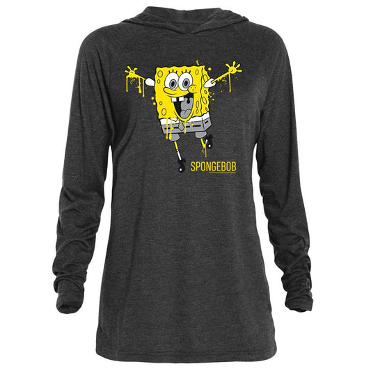 SpongeBob SquarePants Splattered Tri-Blend Raglan Hoodie