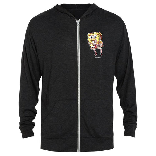 SpongeBob Thrilled Tri-Blend Zip-Up Hooded Sweatshirt - SpongeBob SquarePants Official Shop