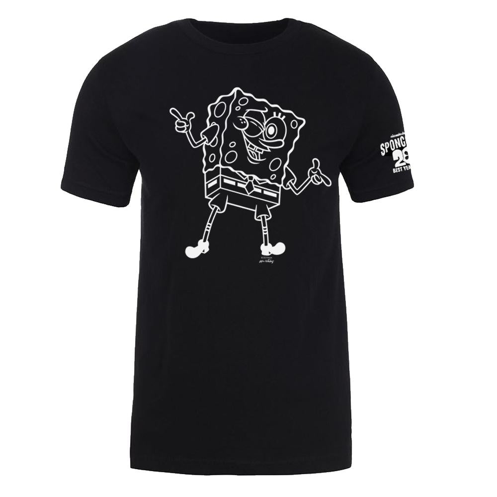 SpongeBob SquarePants Winking 20th Anniversary Adult Short Sleeve T-Shirt - SpongeBob SquarePants Official Shop